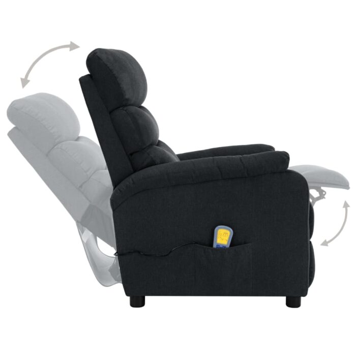Fauteuil électrique de massage Gris foncé Tissu – Image 3