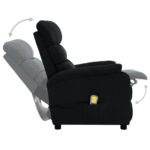 Fauteuil électrique de massage Noir Tissu – Image 3