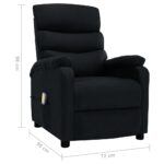 Fauteuil électrique de massage Noir Tissu – Image 9