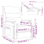 Fauteuil électrique de massage Bordeaux Tissu – Image 12