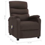 Fauteuil électrique de massage Marron Tissu – Image 9