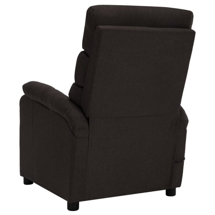Fauteuil électrique de massage Marron foncé Tissu – Image 3