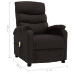 Fauteuil électrique de massage Marron foncé Tissu – Image 9