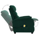 Fauteuil électrique de massage Vert foncé Tissu – Image 2