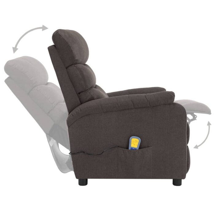 Fauteuil électrique de massage Taupe Tissu – Image 3