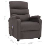 Fauteuil électrique de massage Taupe Tissu – Image 9