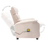 Fauteuil électrique de massage Crème Tissu – Image 2