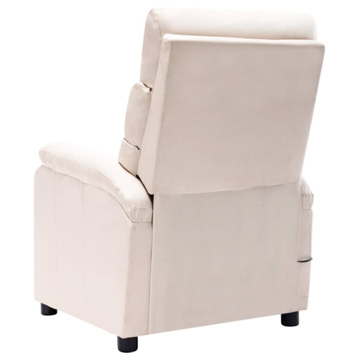 Fauteuil électrique de massage Crème Tissu – Image 3