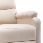 Fauteuil électrique de massage Crème Tissu – Image 4
