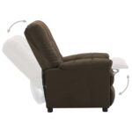 Fauteuil inclinable électrique Marron Tissu – Image 2