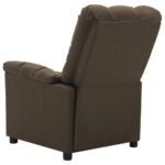 Fauteuil inclinable électrique Marron Tissu – Image 3