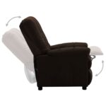 Fauteuil inclinable électrique Marron foncé Tissu – Image 2