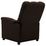 Fauteuil inclinable électrique Marron foncé Tissu – Image 3