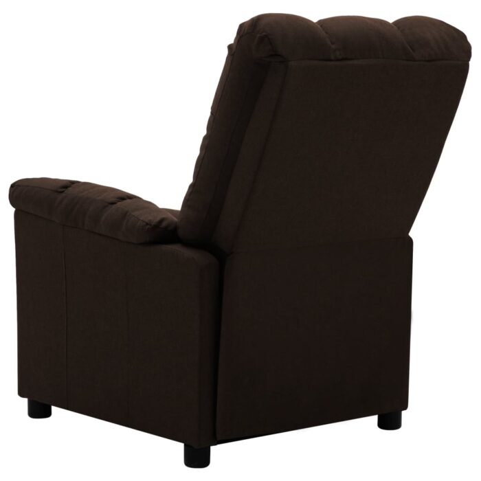 Fauteuil inclinable électrique Marron foncé Tissu – Image 3