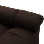 Fauteuil inclinable électrique Marron foncé Tissu – Image 4