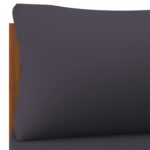 Canapés d'angle 2 pcs avec coussins gris foncé Bois d'acacia – Image 5