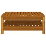 Salon de jardin 2 pcs avec coussins gris foncé Bois d'acacia – Image 8