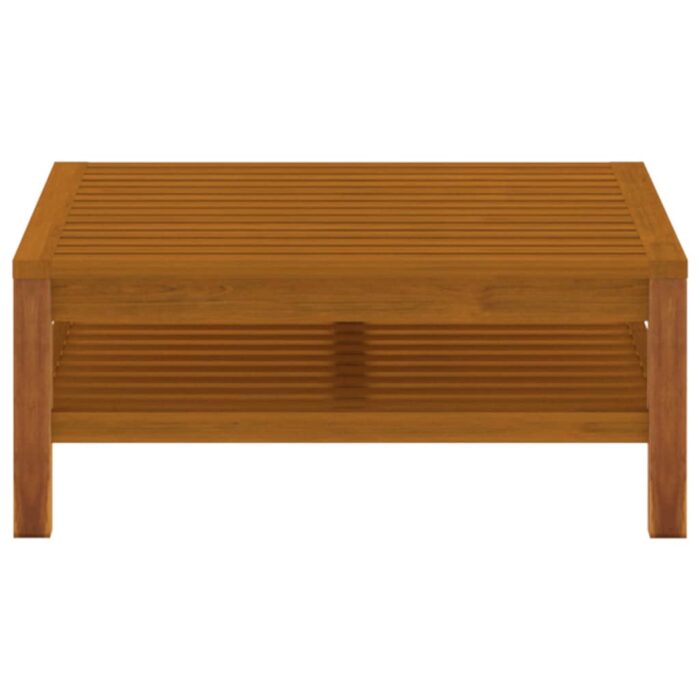 Ensemble de canapés 2 pcs et coussins blanc crème Acacia solide – Image 2