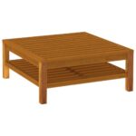 Ensemble de canapés 2 pcs et coussins blanc crème Acacia solide – Image 3