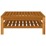 Ensemble de canapés 2 pcs et coussins blanc crème Acacia solide – Image 4