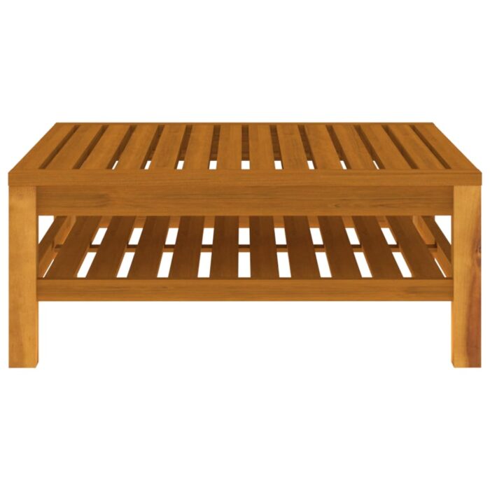 Ensemble de canapés 2 pcs et coussins blanc crème Acacia solide – Image 4