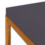 Repose-pied avec coussin gris foncé Bois d'acacia massif – Image 3