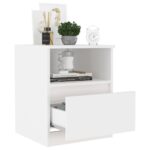 Tables de chevet 2 pcs blanc 40x40x50 cm bois d'ingénierie – Image 2
