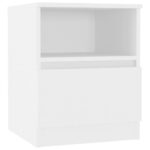Tables de chevet 2 pcs blanc 40x40x50 cm bois d'ingénierie – Image 3