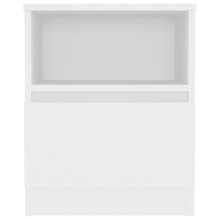 Tables de chevet 2 pcs blanc 40x40x50 cm bois d'ingénierie – Image 4