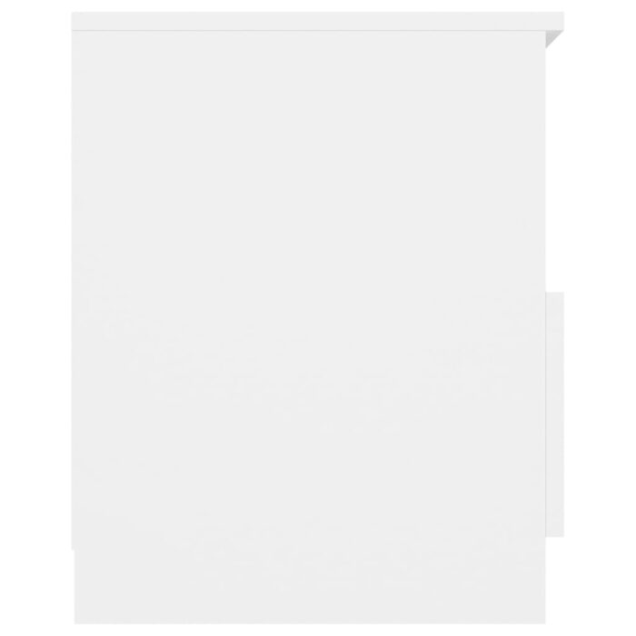 Tables de chevet 2 pcs blanc 40x40x50 cm bois d'ingénierie – Image 5