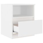 Tables de chevet 2 pcs blanc 40x40x50 cm bois d'ingénierie – Image 6