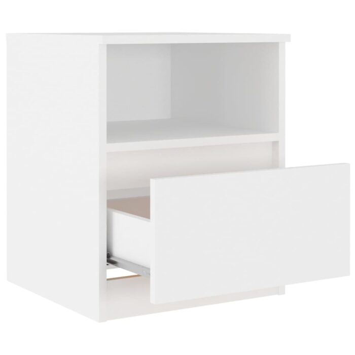 Tables de chevet 2 pcs blanc 40x40x50 cm bois d'ingénierie – Image 6