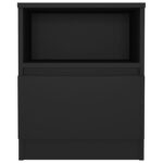 Tables de chevet 2 pcs noir 40x40x50 cm bois d'ingénierie – Image 4