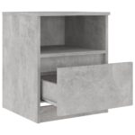 Tables de chevet 2 pcs gris béton 40x40x50 cm bois d'ingénierie – Image 6