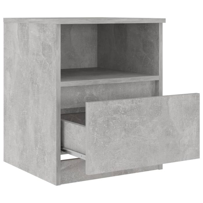 Tables de chevet 2 pcs gris béton 40x40x50 cm bois d'ingénierie – Image 6