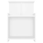 Tables de chevet 2 pcs blanc 40x35x60 cm bois d'ingénierie – Image 4