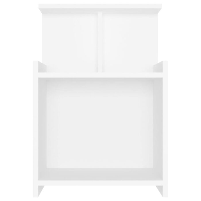 Tables de chevet 2 pcs blanc 40x35x60 cm bois d'ingénierie – Image 4