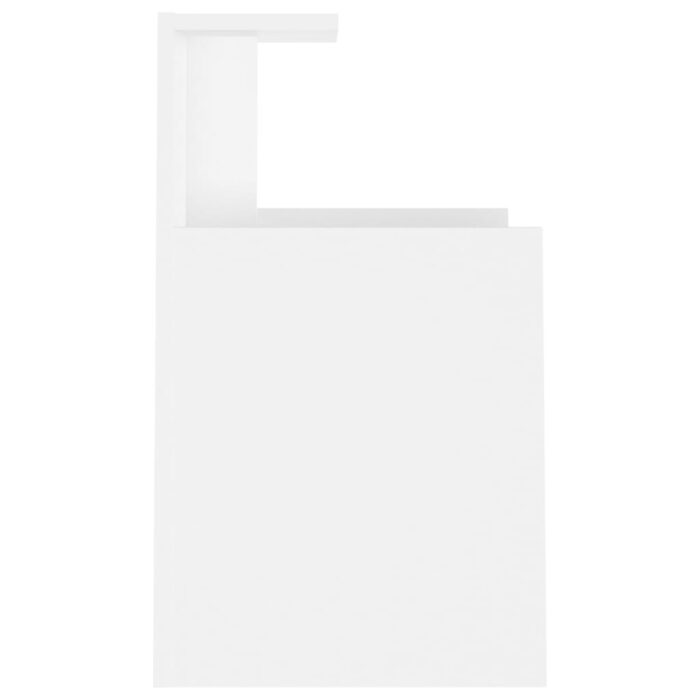 Tables de chevet 2 pcs blanc 40x35x60 cm bois d'ingénierie – Image 5