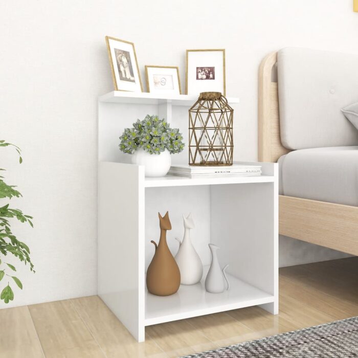 VXL8720286557815_m_en_hd_1.jpg Tables de chevet 2 pcs blanc 40x35x60 cm bois d'ingénierie – Image 1