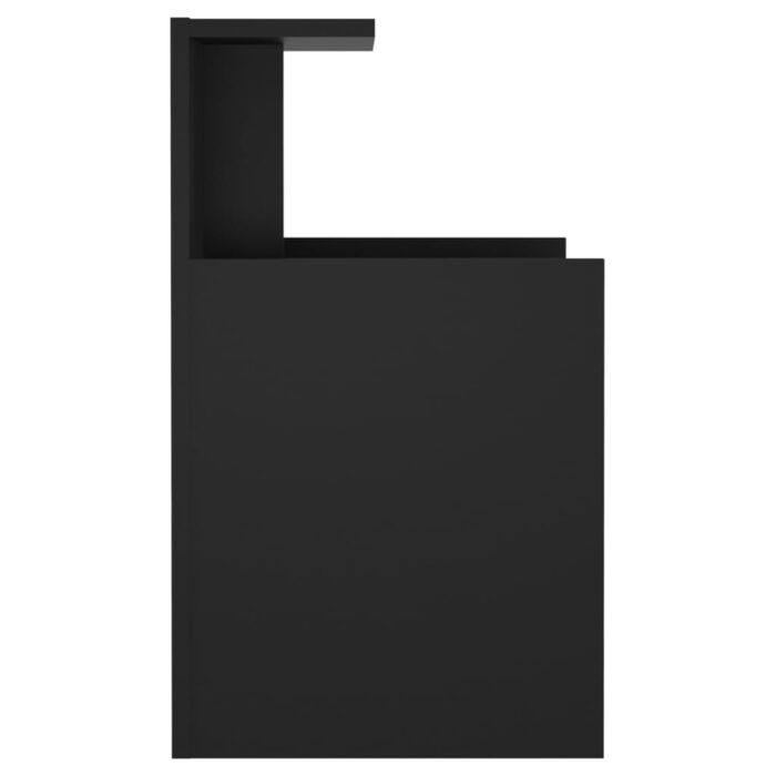 Table de chevet noir 40x35x60 cm bois d'ingénierie – Image 3