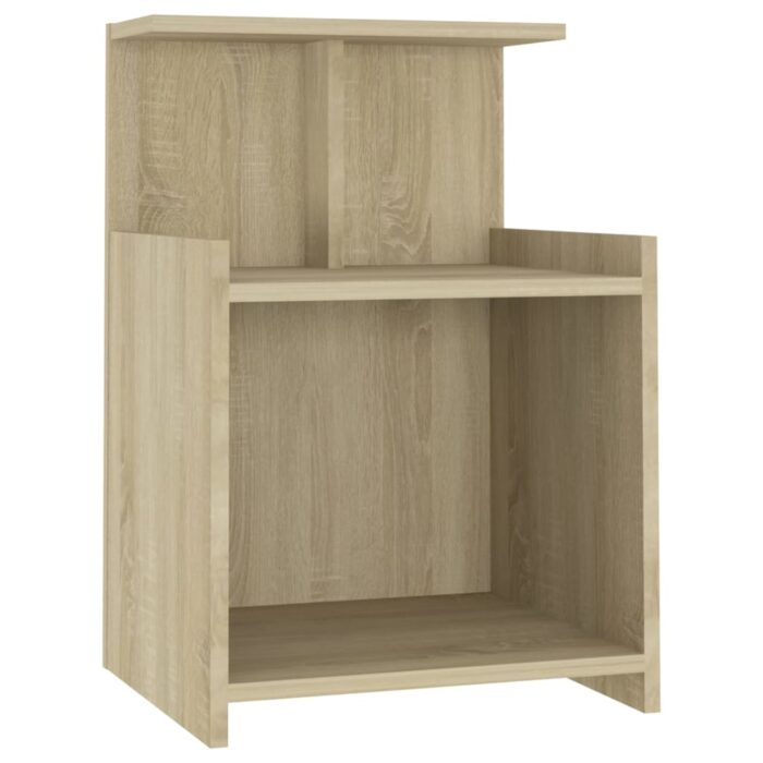 Tables de chevet 2pcs chêne sonoma 40x35x60cm bois d'ingénierie – Image 3