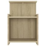Tables de chevet 2pcs chêne sonoma 40x35x60cm bois d'ingénierie – Image 4