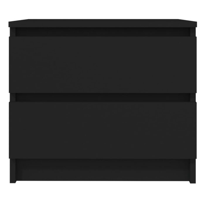 Table de chevet noir 50x39x43,5 cm bois d'ingénierie – Image 2