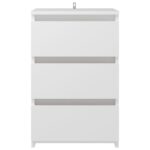 Tables de chevet 2 pcs blanc 40x35x62,5 cm bois d'ingénierie – Image 4