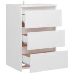 Tables de chevet 2 pcs blanc 40x35x62,5 cm bois d'ingénierie – Image 6