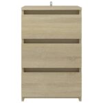 Tables de chevet 2pcs chêne sonoma 40x35x62,5cm bois ingénierie – Image 4