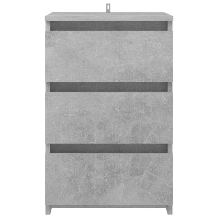 Table de chevet gris béton 40x35x62,5 cm bois d'ingénierie – Image 2