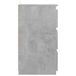 Table de chevet gris béton 40x35x62,5 cm bois d'ingénierie – Image 3