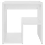 Table de chevet blanc 40x30x40 cm bois d'ingénierie – Image 2