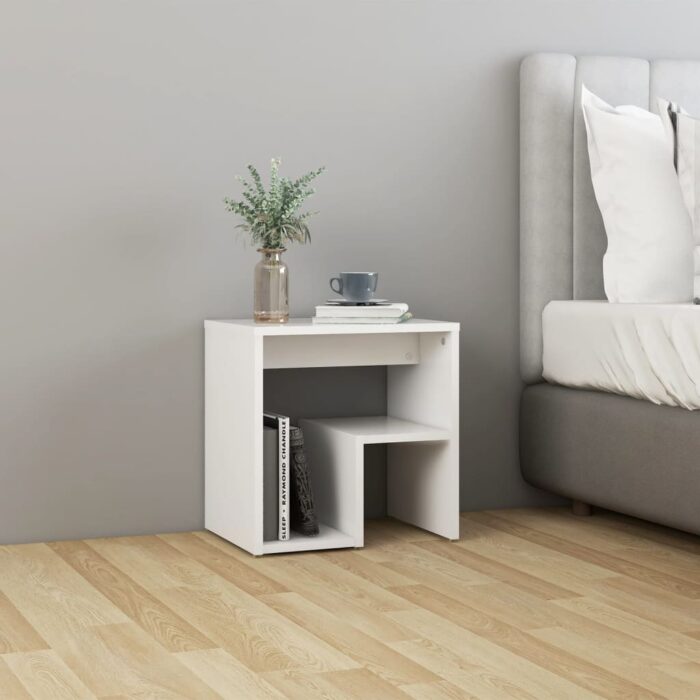 VXL8720286558348_m_en_hd_1.jpg Table de chevet blanc 40x30x40 cm bois d'ingénierie – Image 1